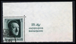 B104a Hitler Birthday Single from Sheet w/Surcharge